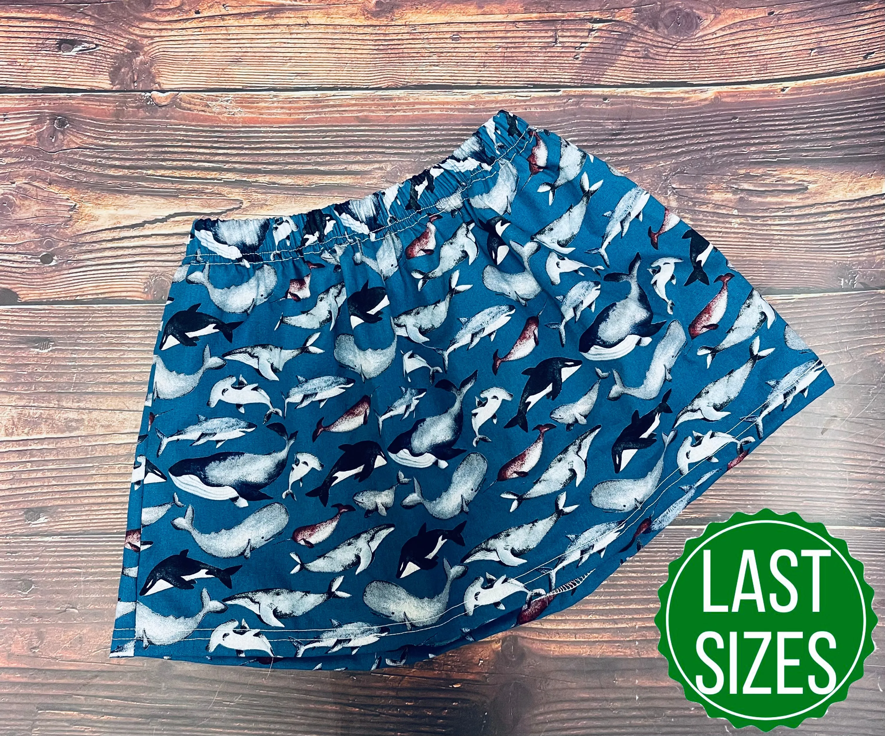 100% Cotton Watercolour Whales Circle Skirt