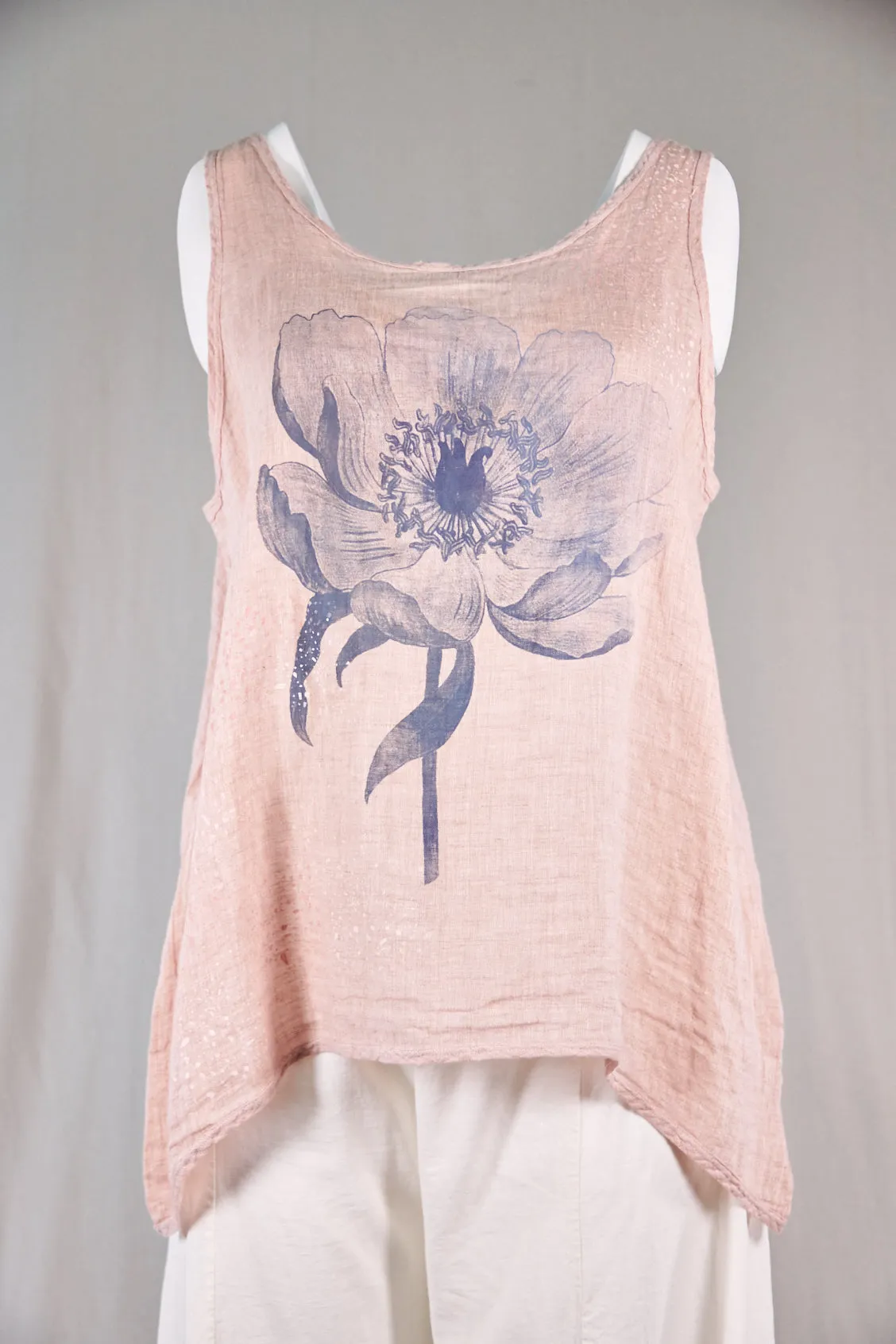 1196  Linen Tank Natural Pink-P