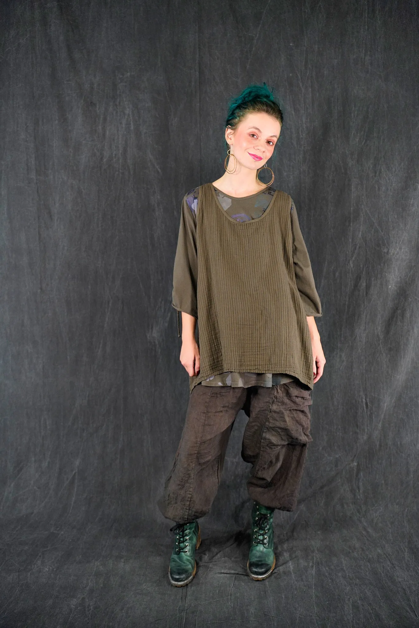1196 Striped Layer Vest Ground-U