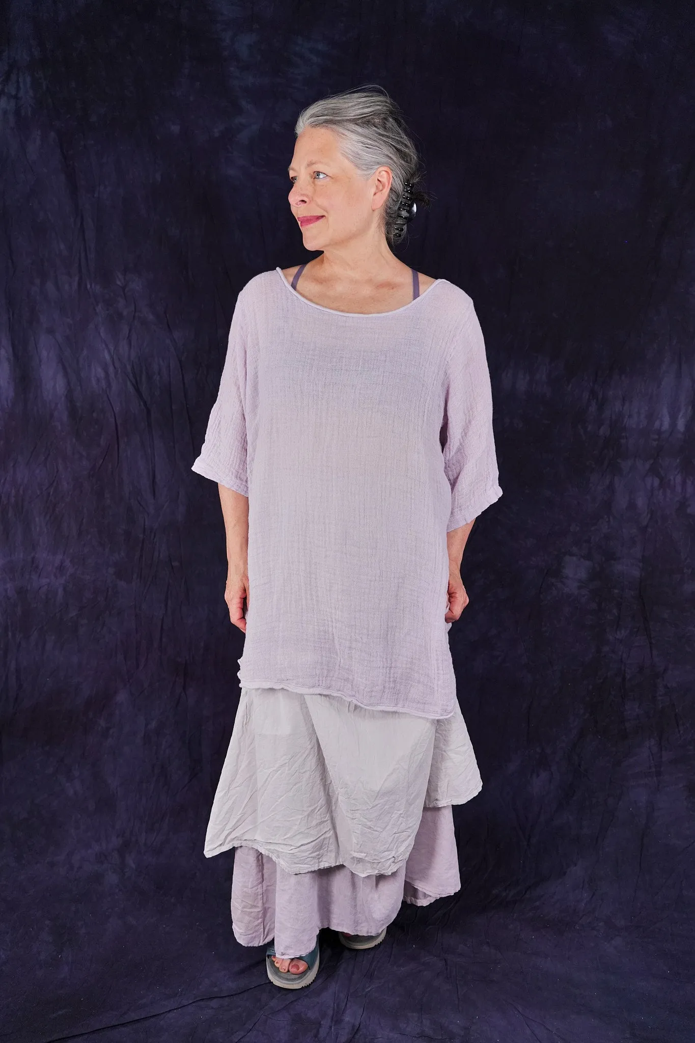 1210-2 Double Gauze Tee Lotus
