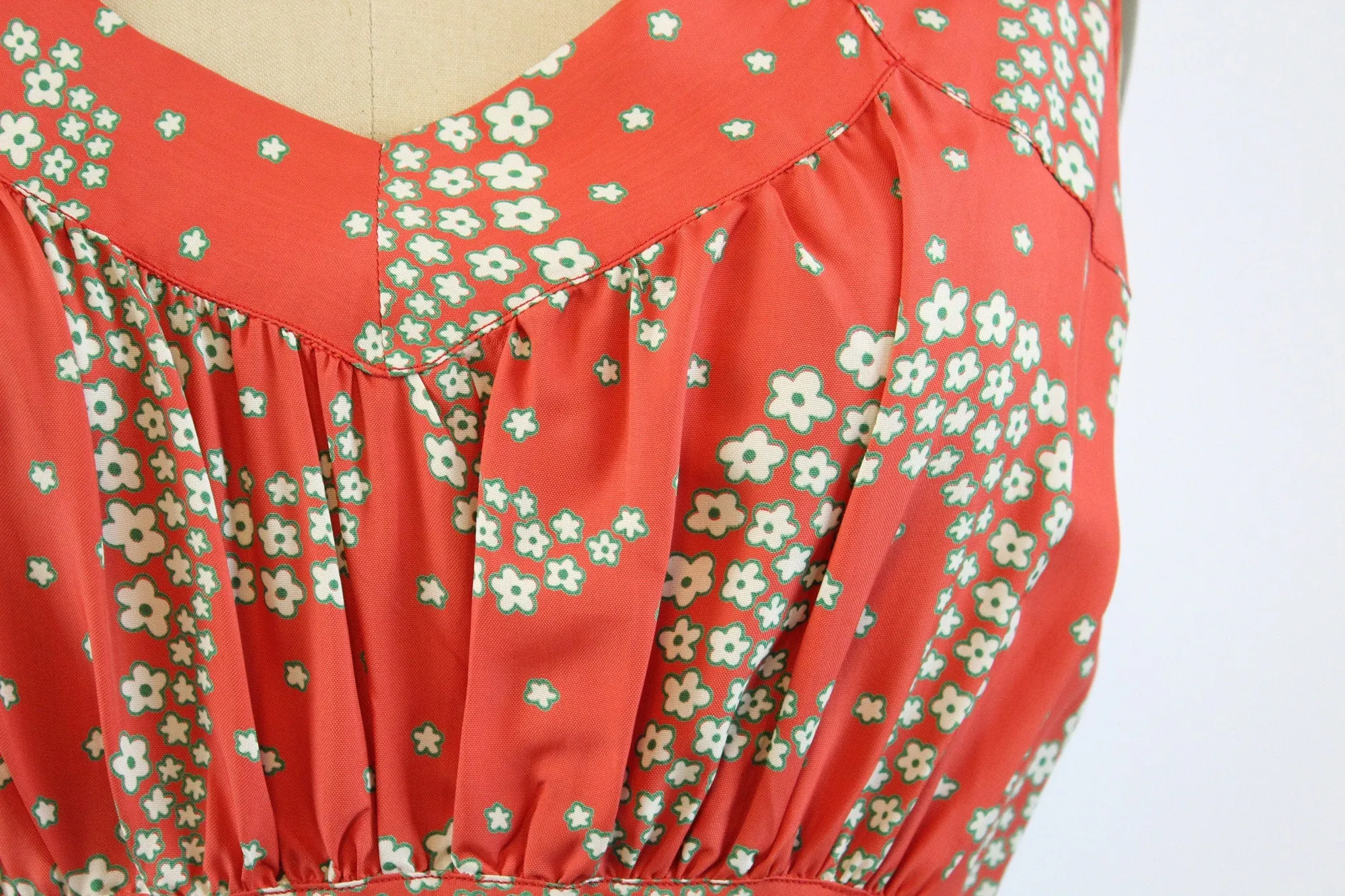 1930s FLORAL BIAS gown dress nightgown small medium | new fall