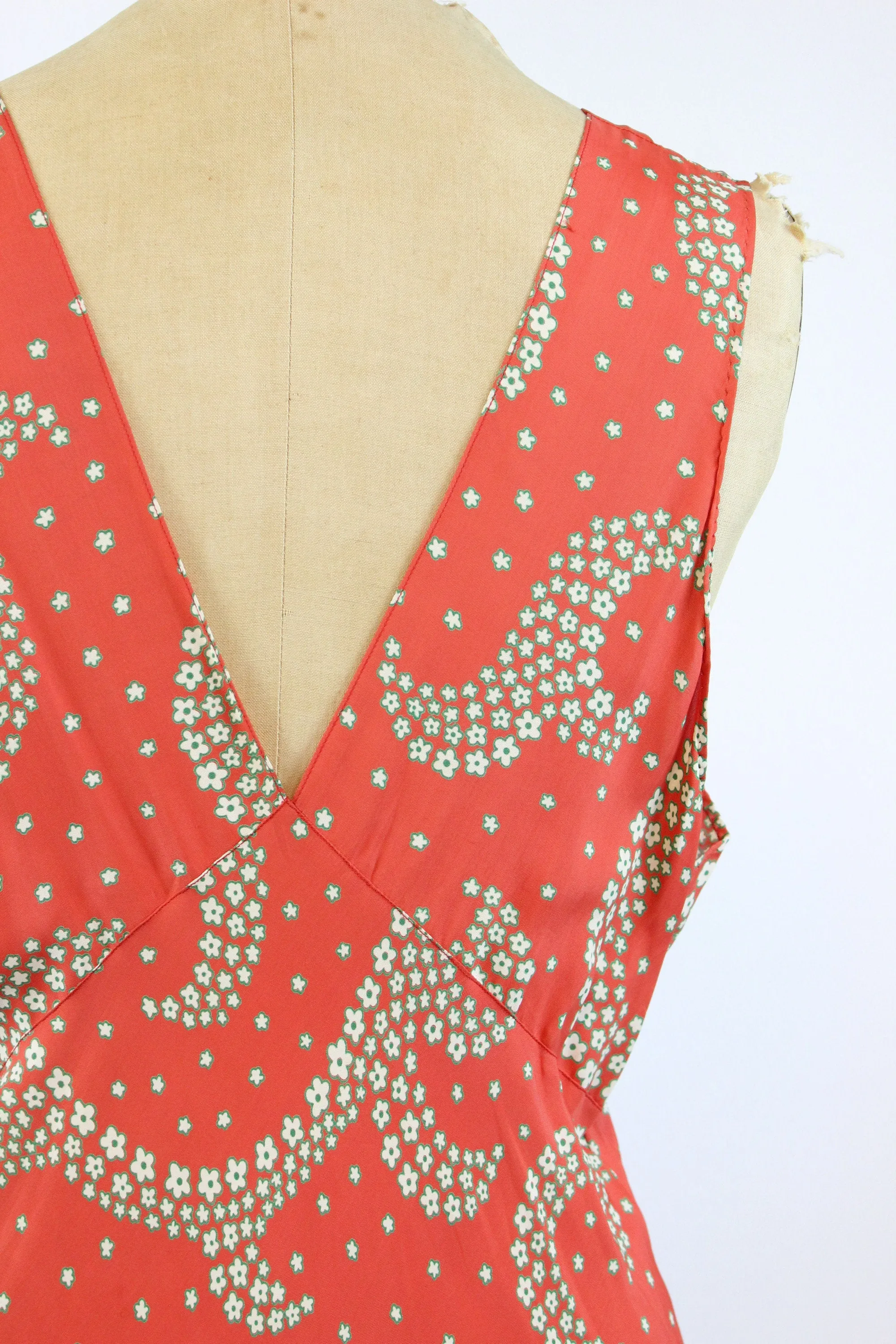 1930s FLORAL BIAS gown dress nightgown small medium | new fall