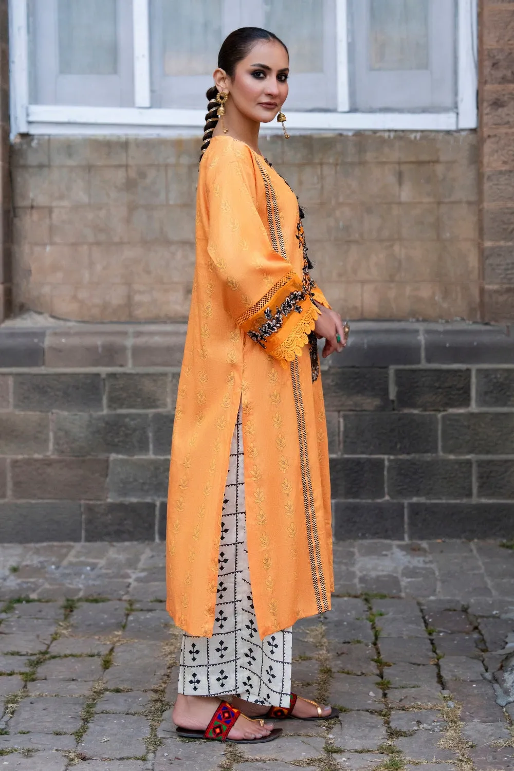 2 PC Unstitched | Embroidered Lawn Shirt   Trouser