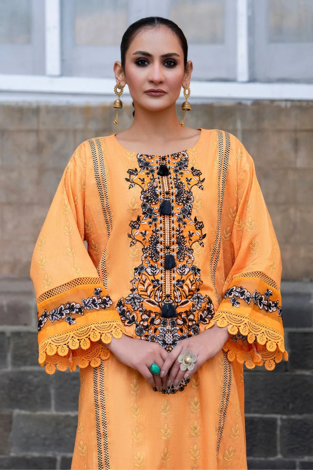 2 PC Unstitched | Embroidered Lawn Shirt   Trouser