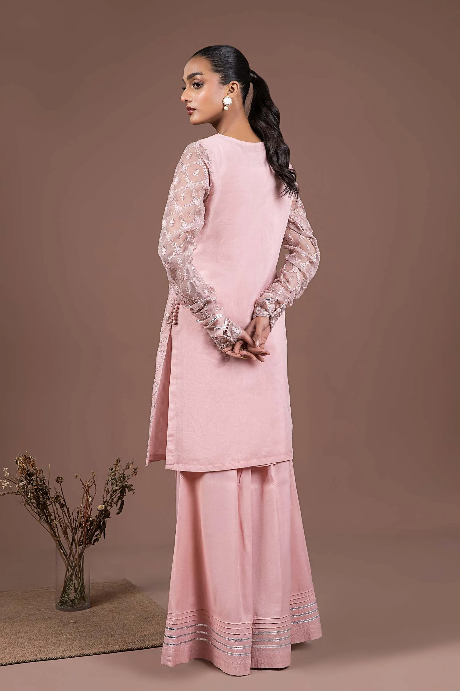 2 Piece Embroidered Organza Suit | MB-F24-507