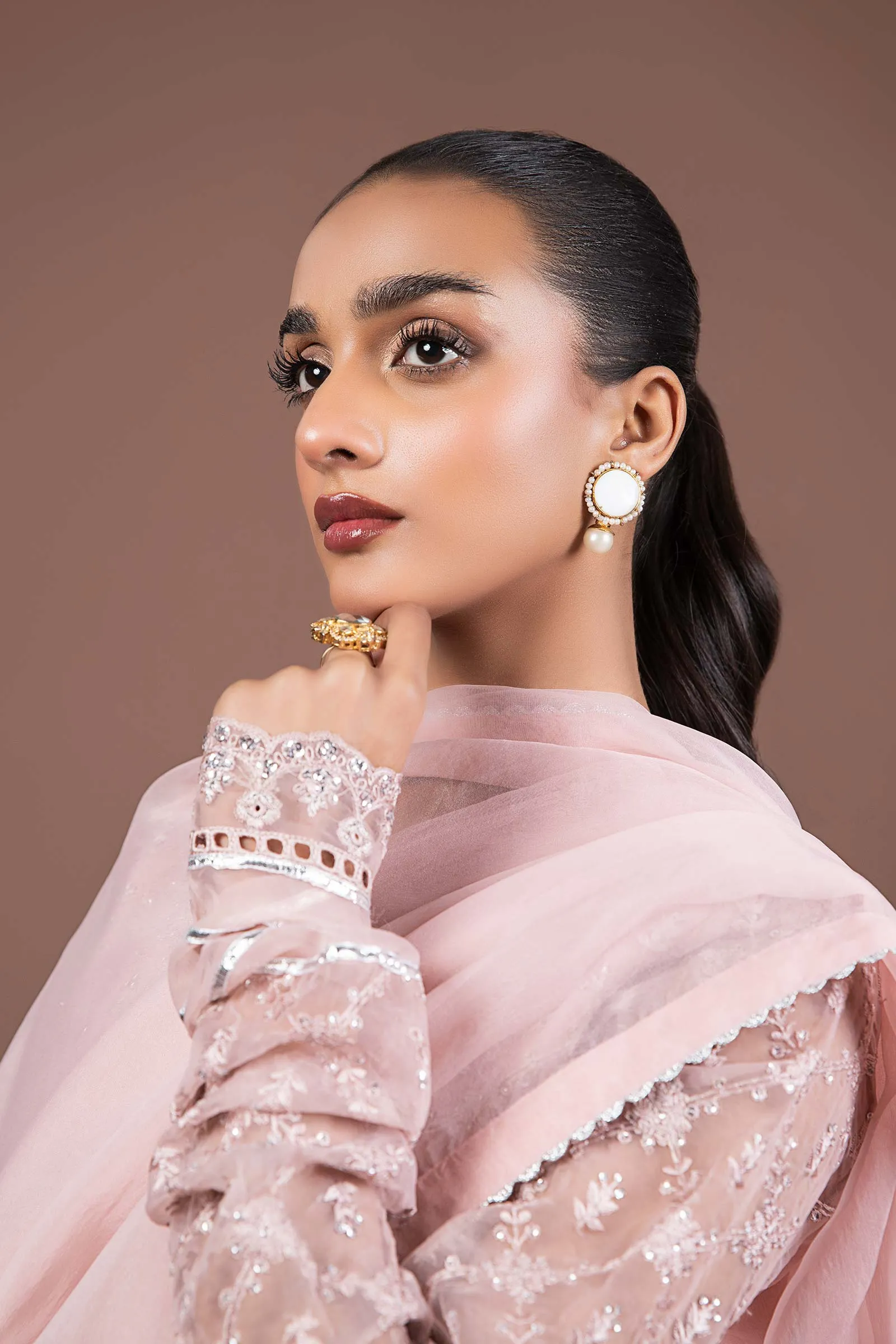 2 Piece Embroidered Organza Suit | MB-F24-507