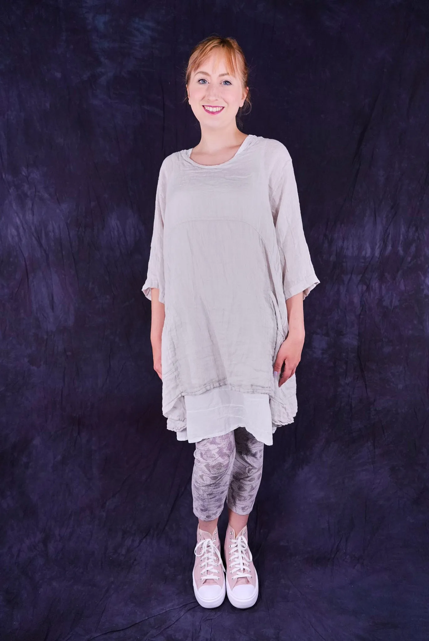 2315 Linen Zen Tunic Pearl Smoke