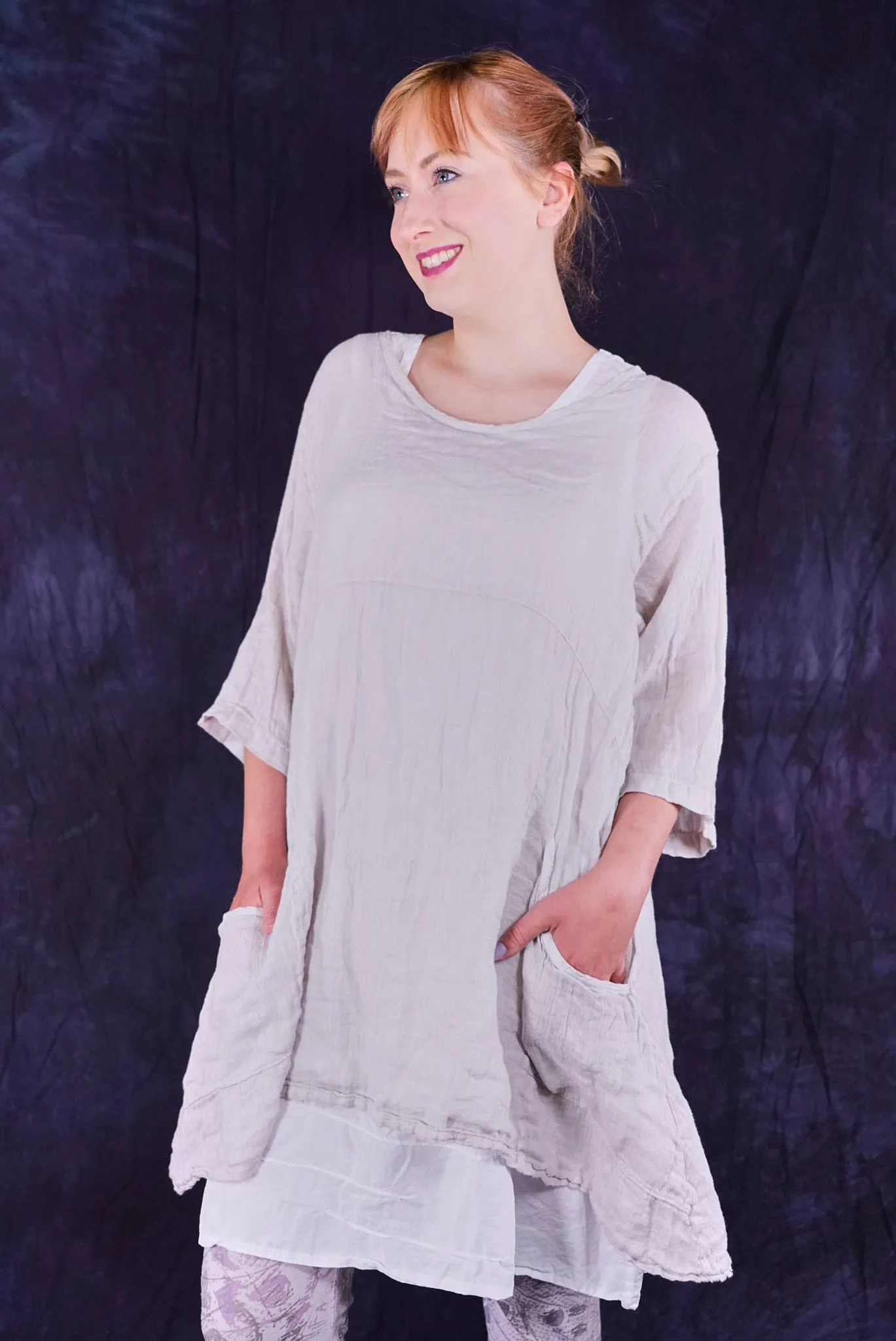 2315 Linen Zen Tunic Pearl Smoke