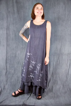 2337 Linen Sundress Black Sand-P