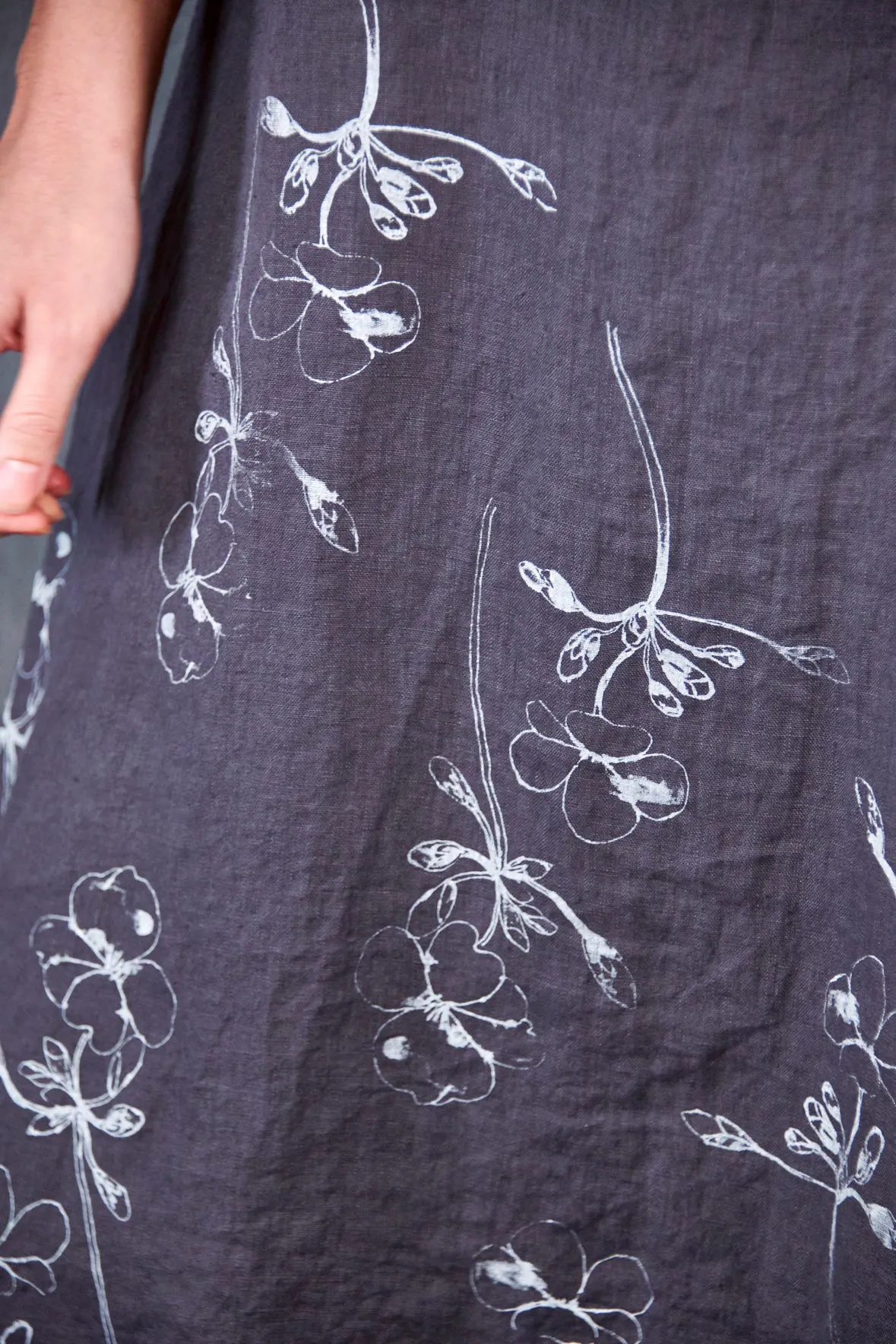 2337 Linen Sundress Black Sand-P