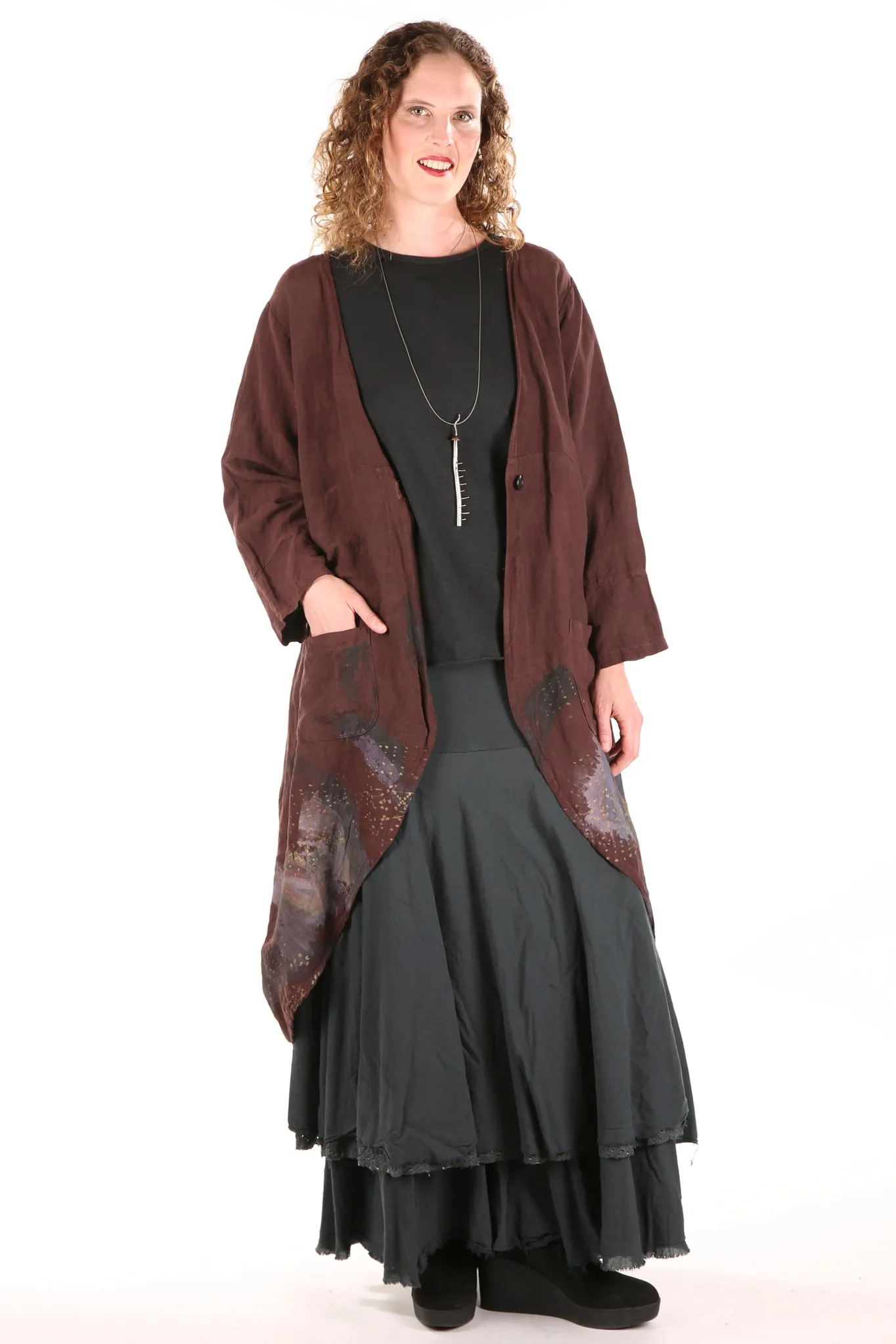 4113 Trilogy Skirt -Tonal Mineral Black- UNPrinted
