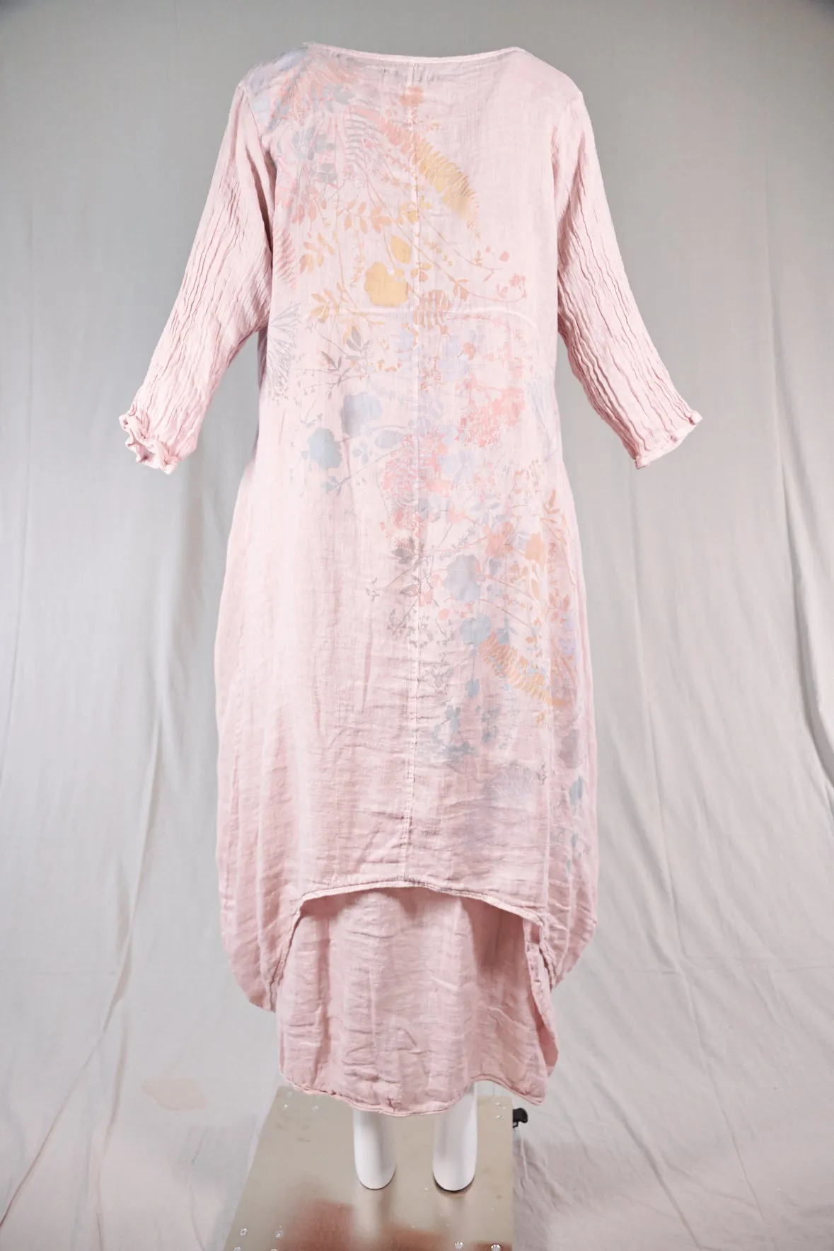 5292 Cyanotype Linen Duster-Pink-P