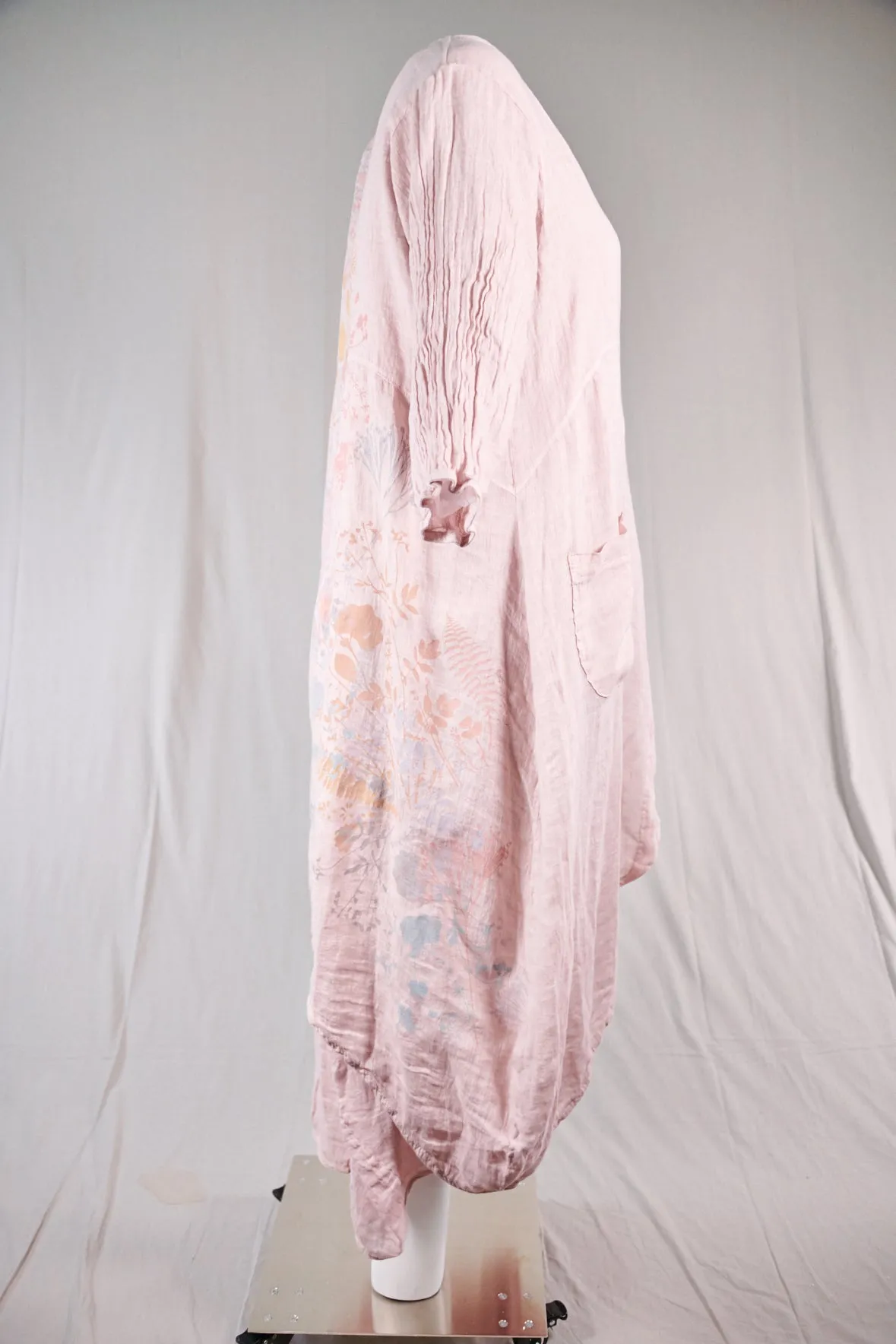 5292 Cyanotype Linen Duster-Pink-P