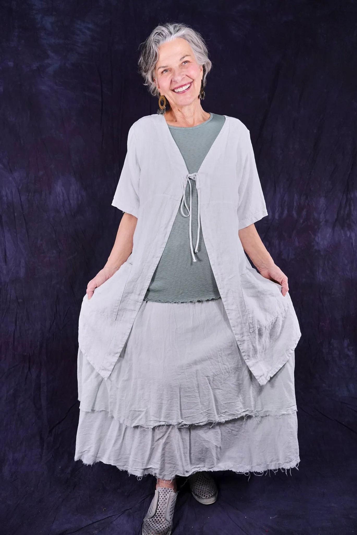 5306 Contrast Cardi Dew-P