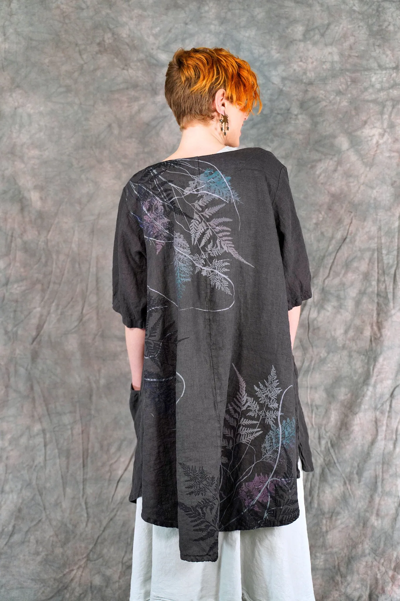 5306 Contrast Cardi Faded Iron-P