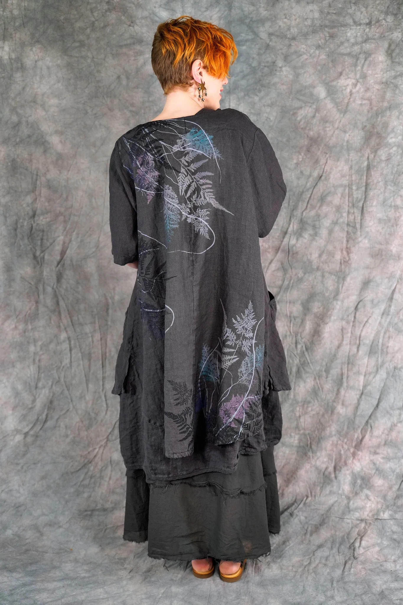 5306 Contrast Cardi Faded Iron-P