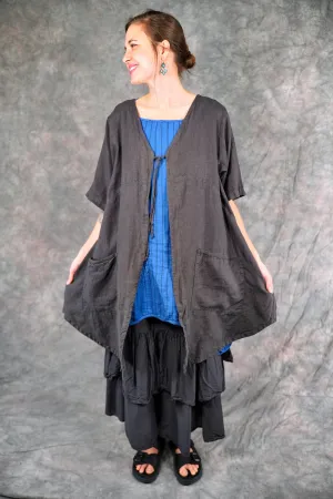5306 Contrast Cardi Faded Iron-U