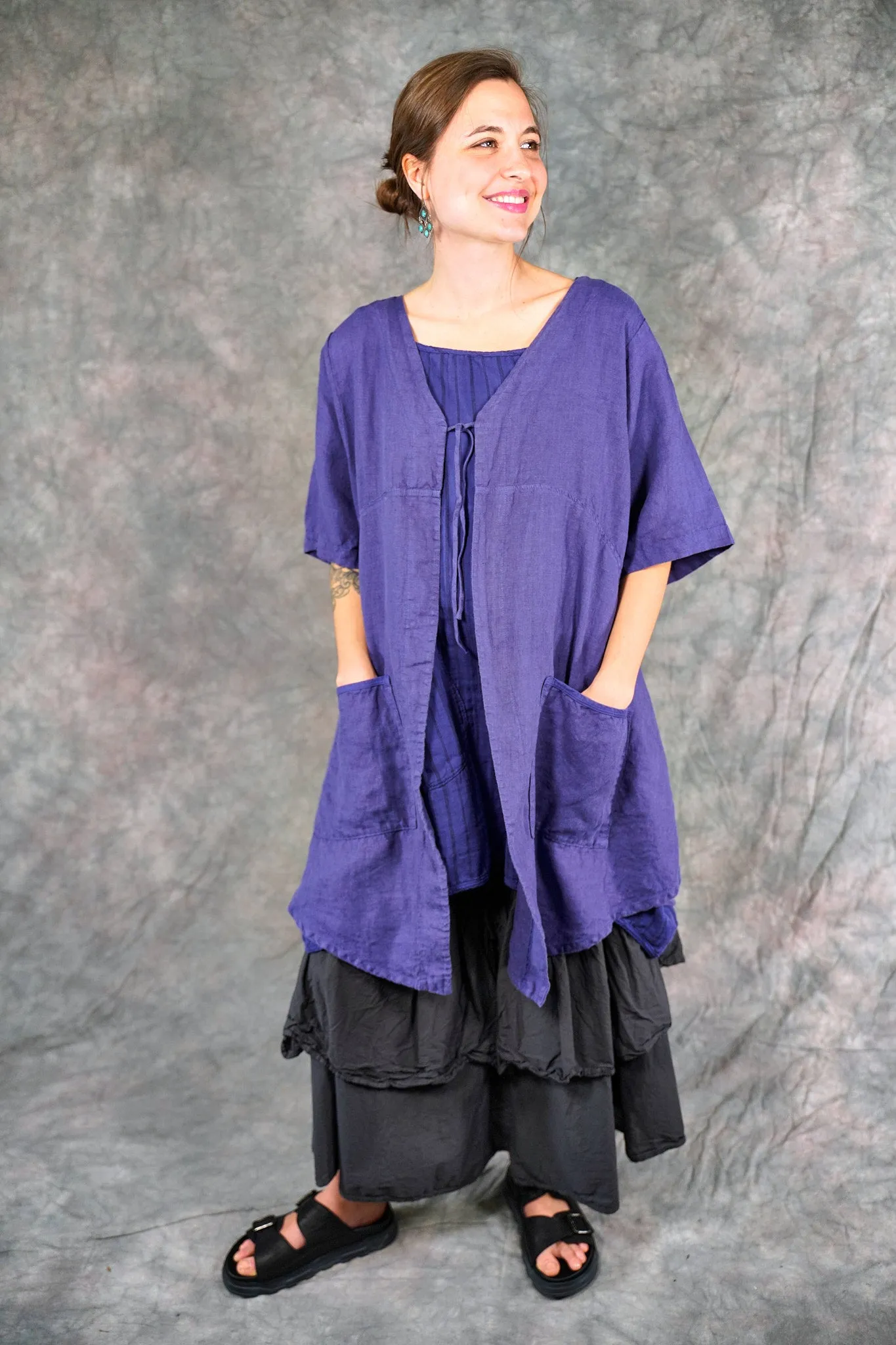 5306 Contrast Cardi Ultraviolet-U