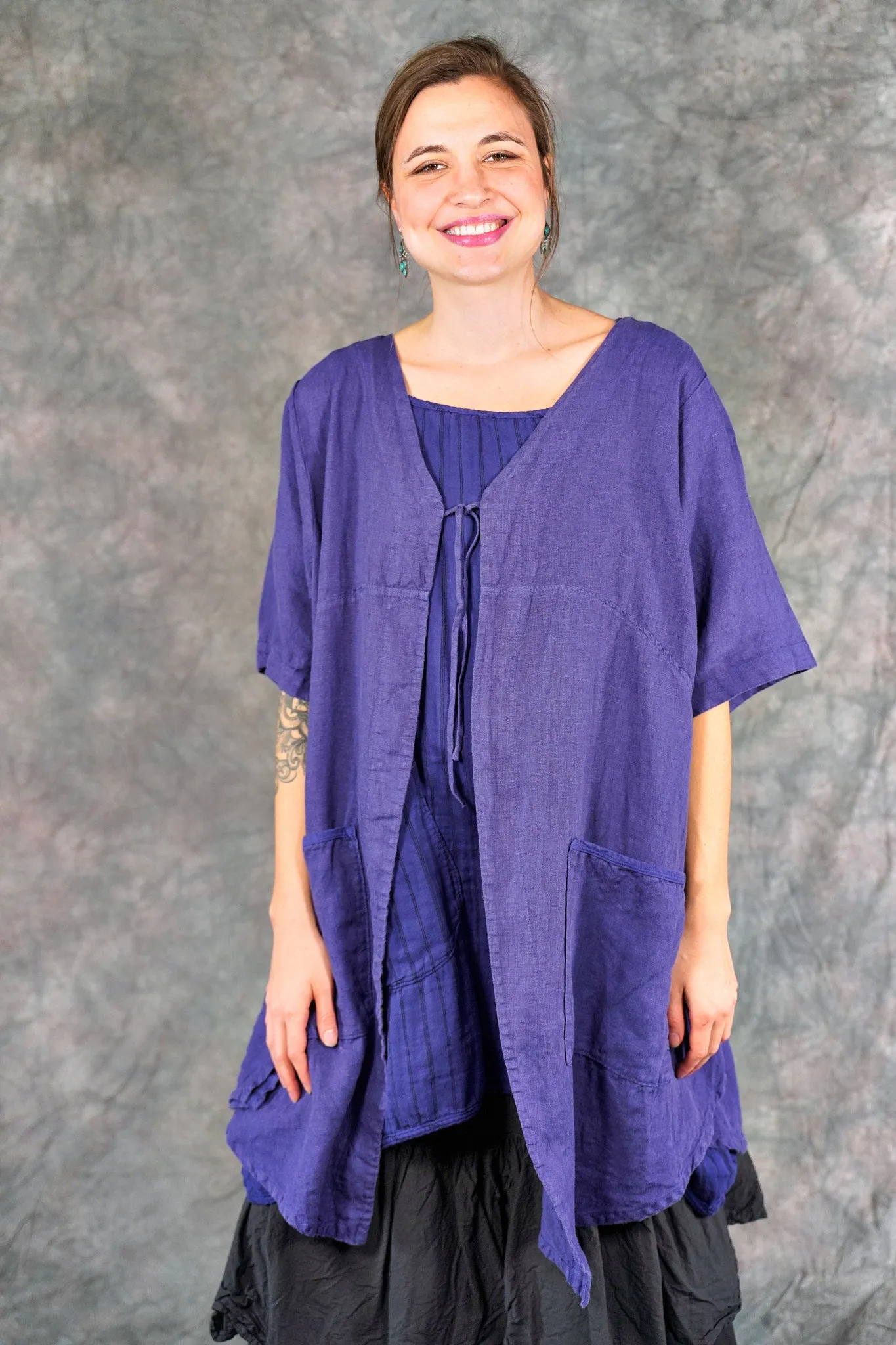 5306 Contrast Cardi Ultraviolet-U