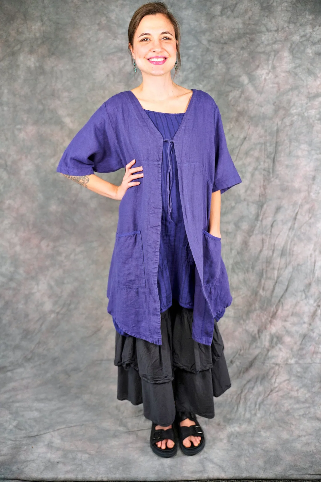 5306 Contrast Cardi Ultraviolet-U