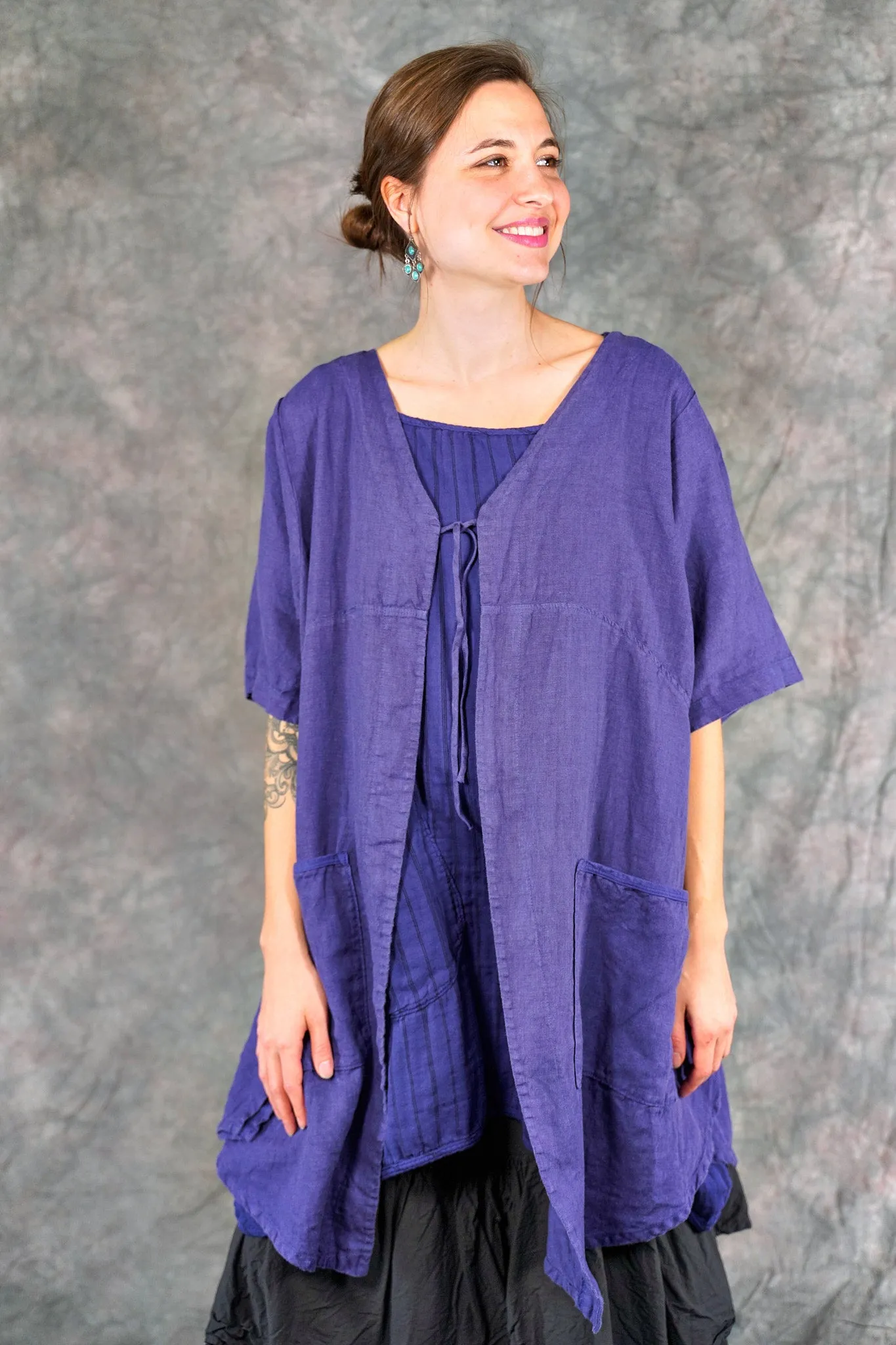 5306 Contrast Cardi Ultraviolet-U