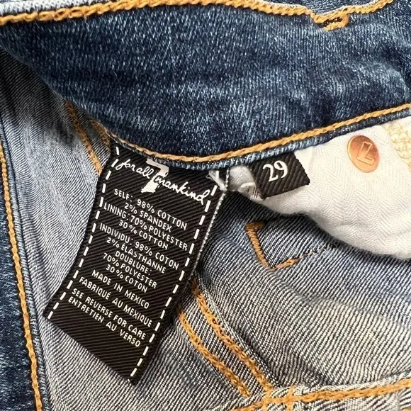 7 for all man kind denim skirt