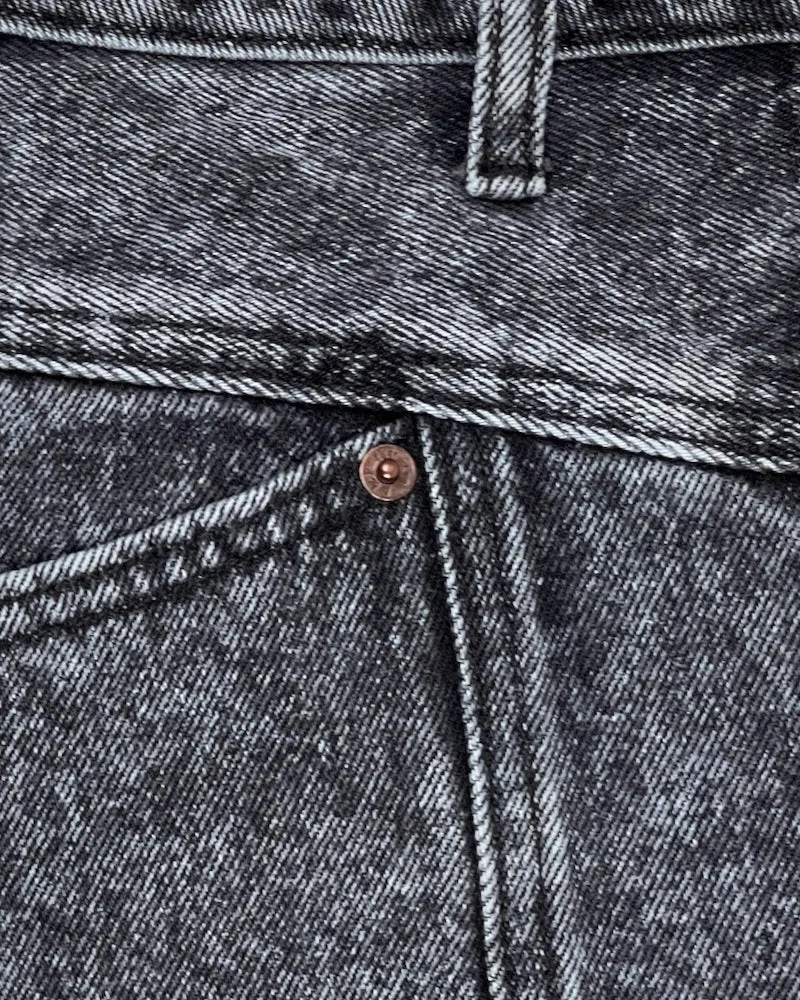 Abercrombie &amp; Fitch Grey Acid Wash Denim Mini Skirt (W24)