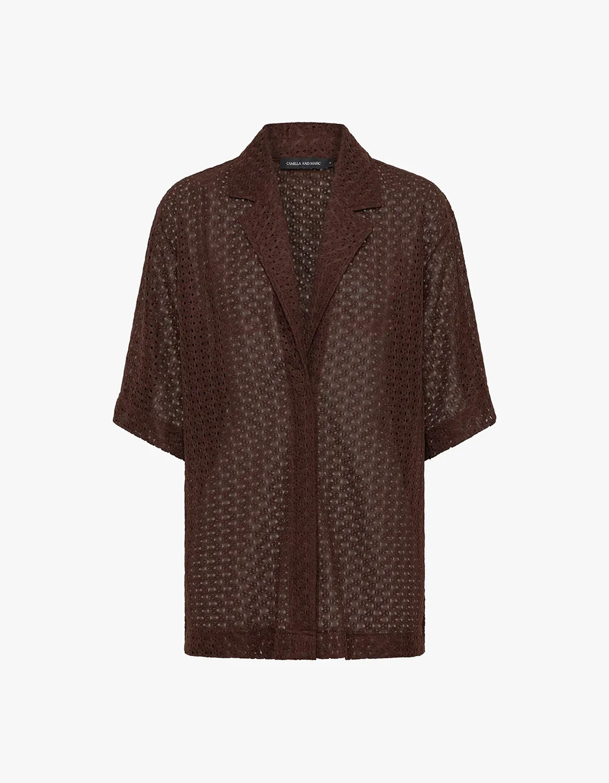 Agna Lace Shirt - Mocha