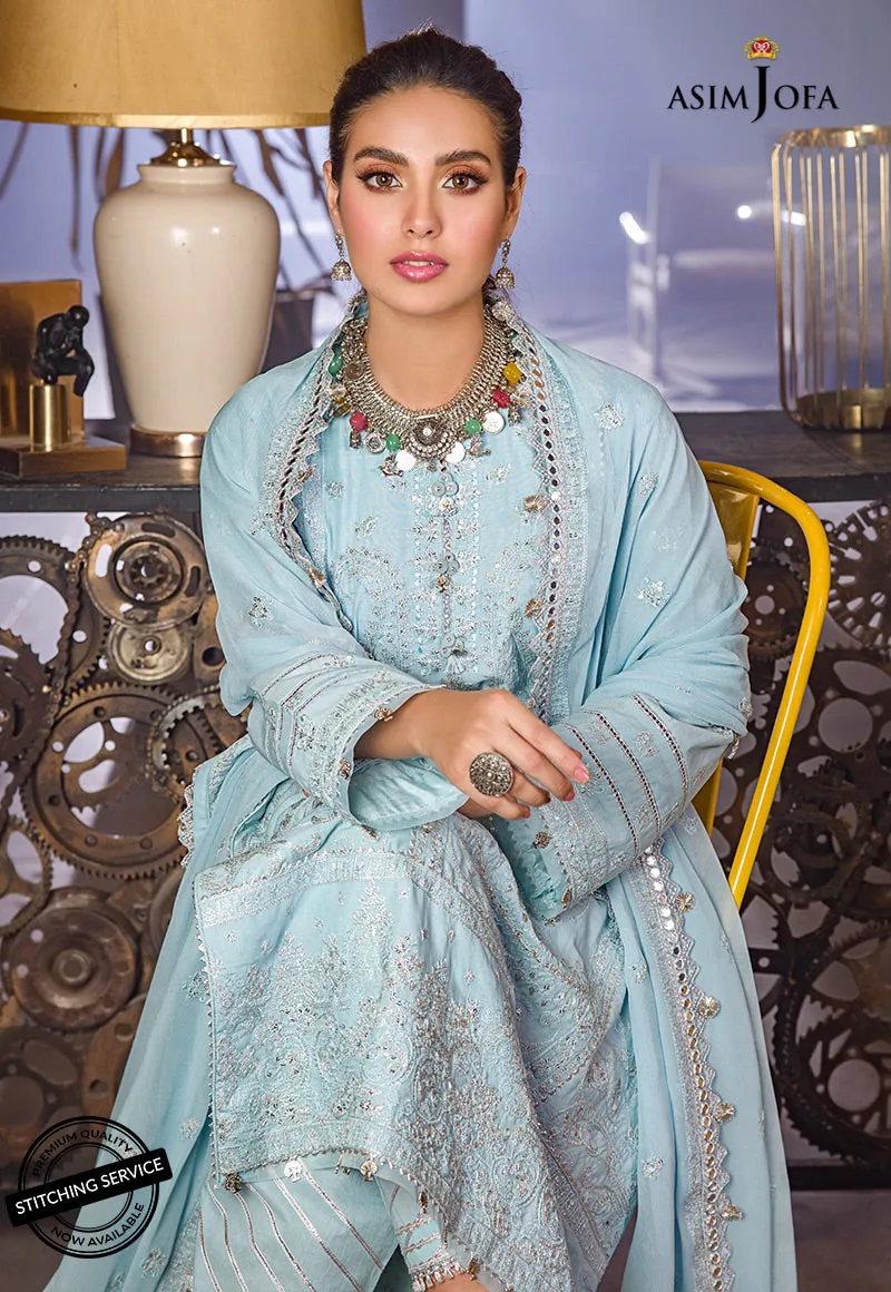 AJCK-11 | Asim Jofa Chikankari Eid Collection 2022 |  Unstitched Embroidered Lawn Suit