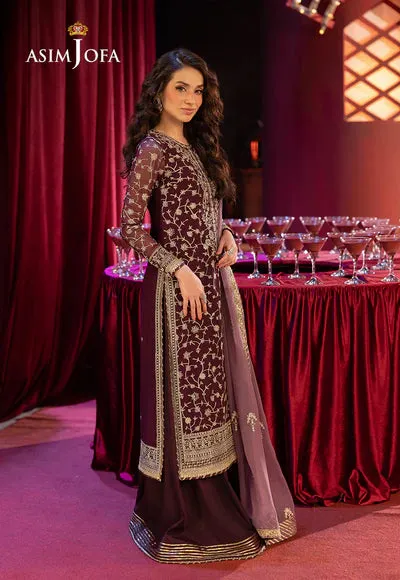AJLLF-11 Embroidered Chiffon 3 Pcs