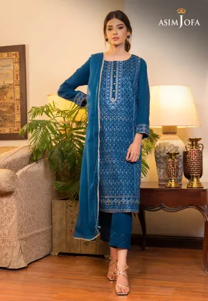 AJPE-07 (3-PC) | Asim Jofa Pret Essentials Eid Edit II Collection | Embroidered Stitched RTW Suits