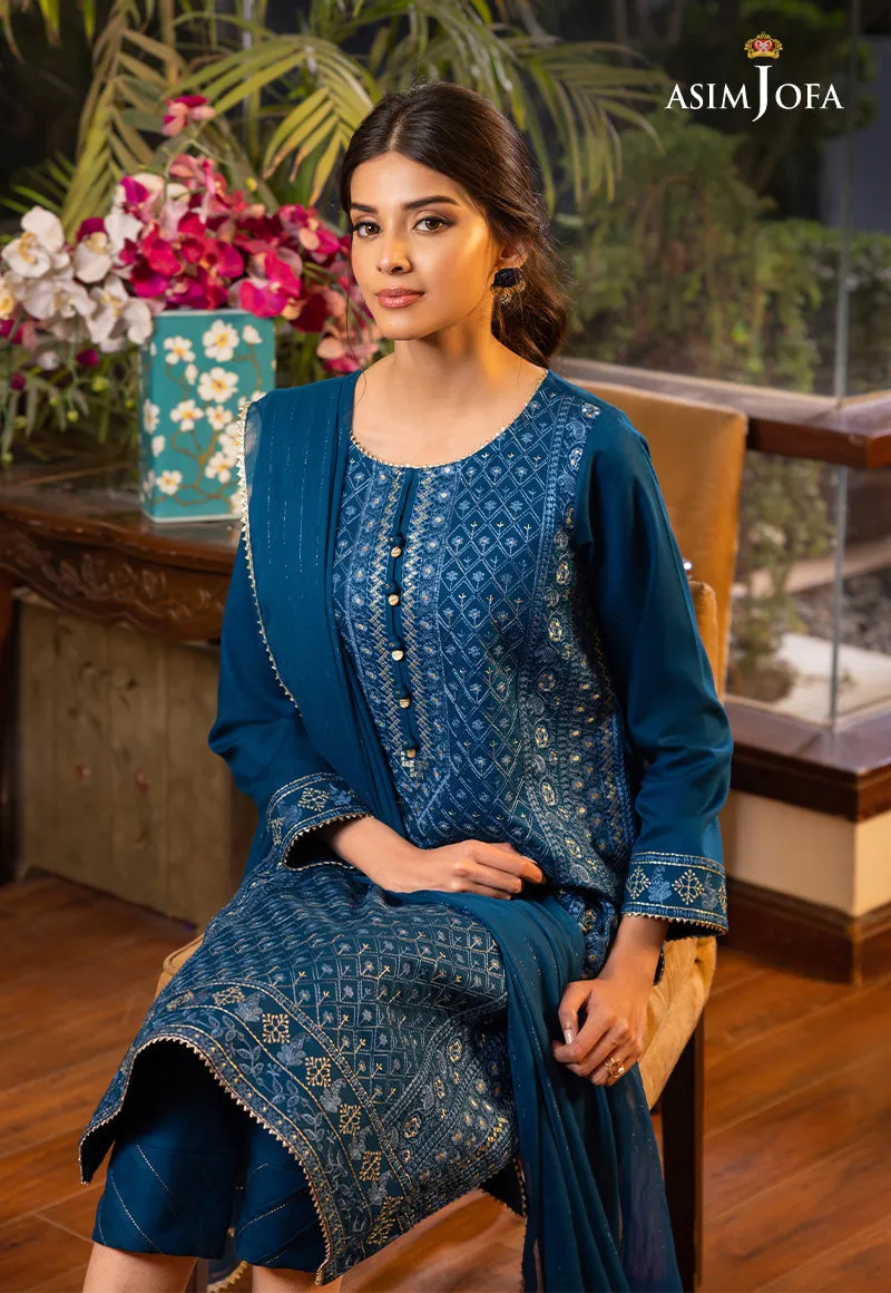 AJPE-07 (3-PC) | Asim Jofa Pret Essentials Eid Edit II Collection | Embroidered Stitched RTW Suits