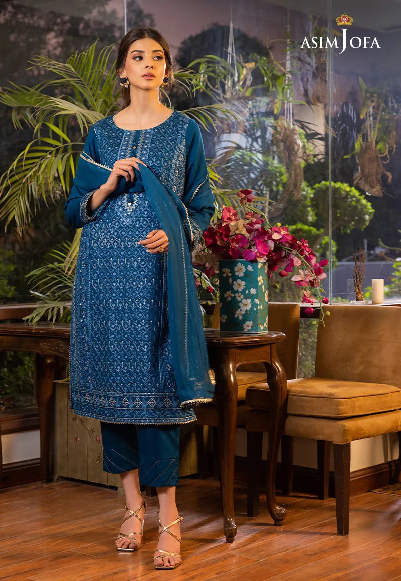 AJPE-07 (3-PC) | Asim Jofa Pret Essentials Eid Edit II Collection | Embroidered Stitched RTW Suits
