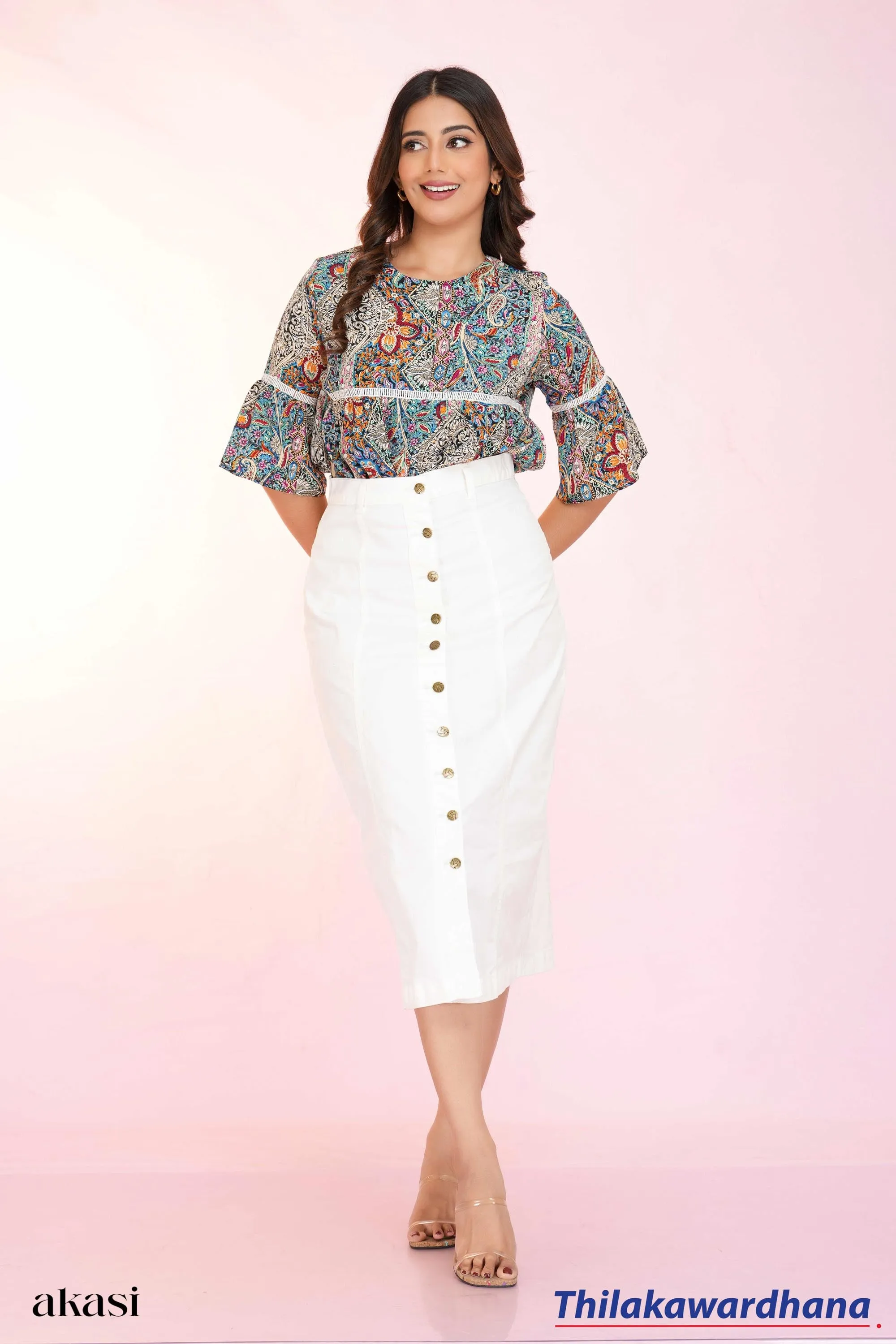 Akasi High Waist Chino Skirt