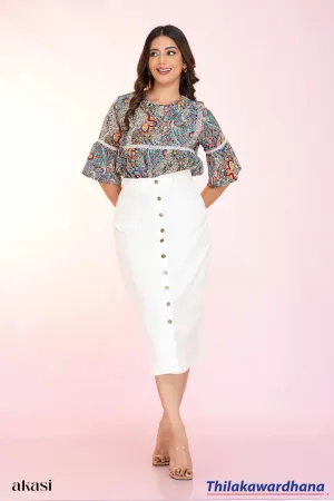 Akasi High Waist Chino Skirt