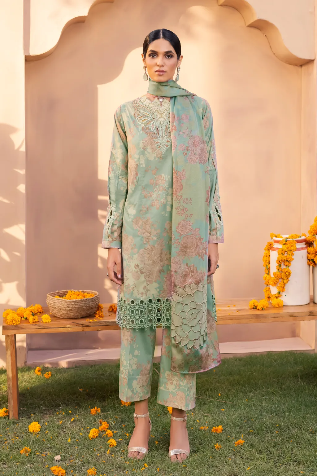 AL-11 Afra  | Iznik Aashiyan Embroidered unstitched Festive Lawn23