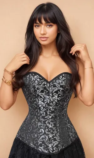 Alcott Cotton Lined Brocade Corset