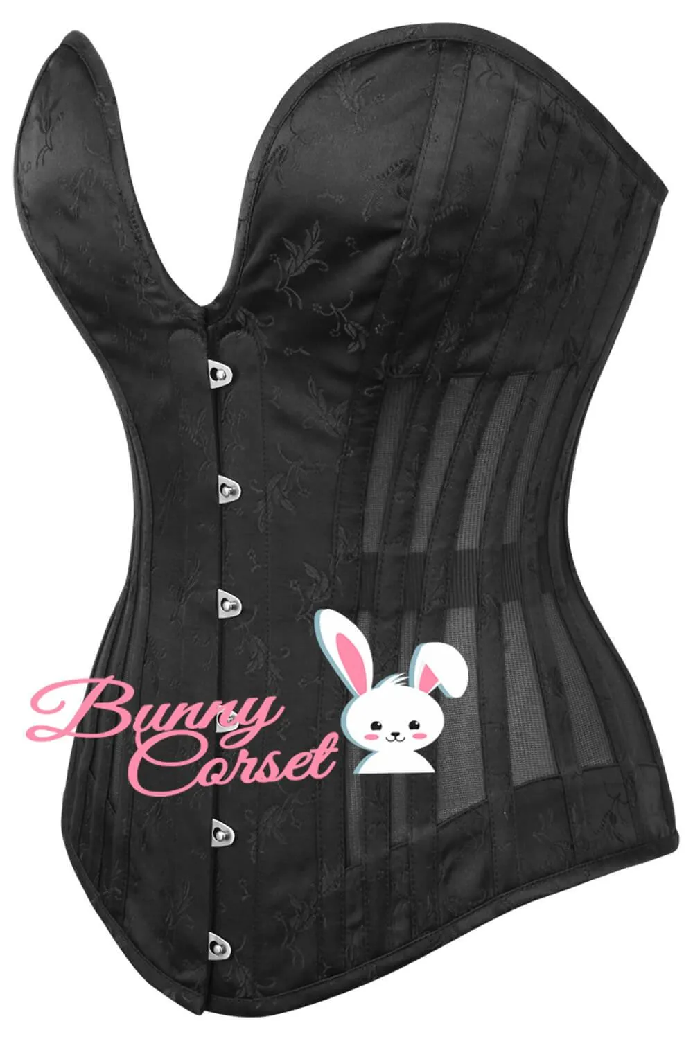 Alice Black Mesh Overbust Corset
