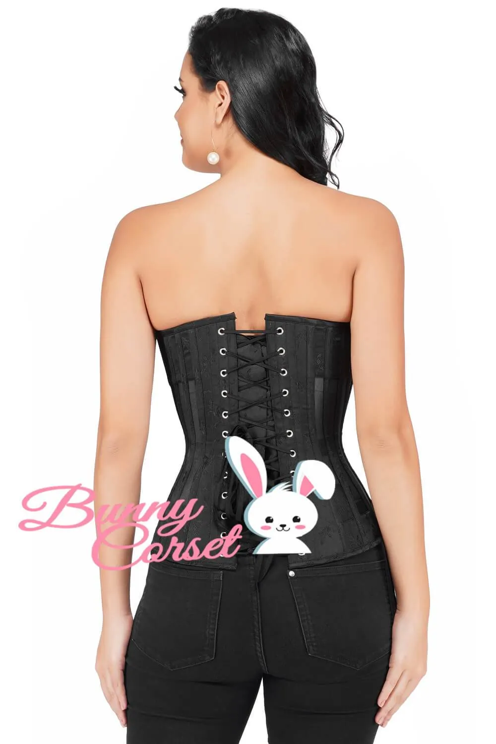 Alice Black Mesh Overbust Corset