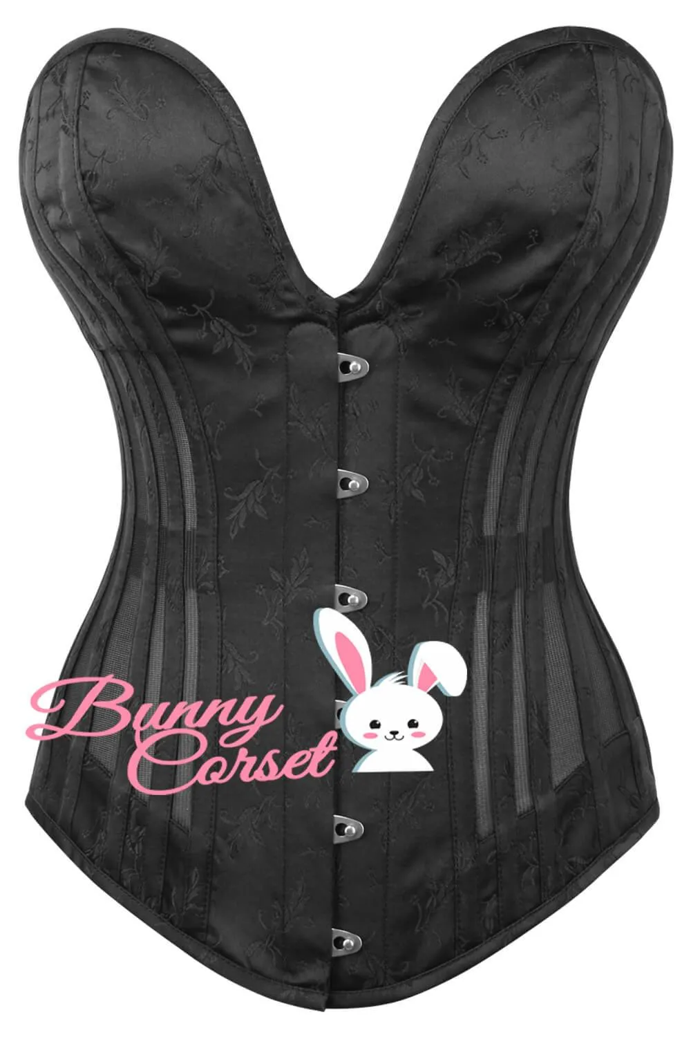 Alice Black Mesh Overbust Corset