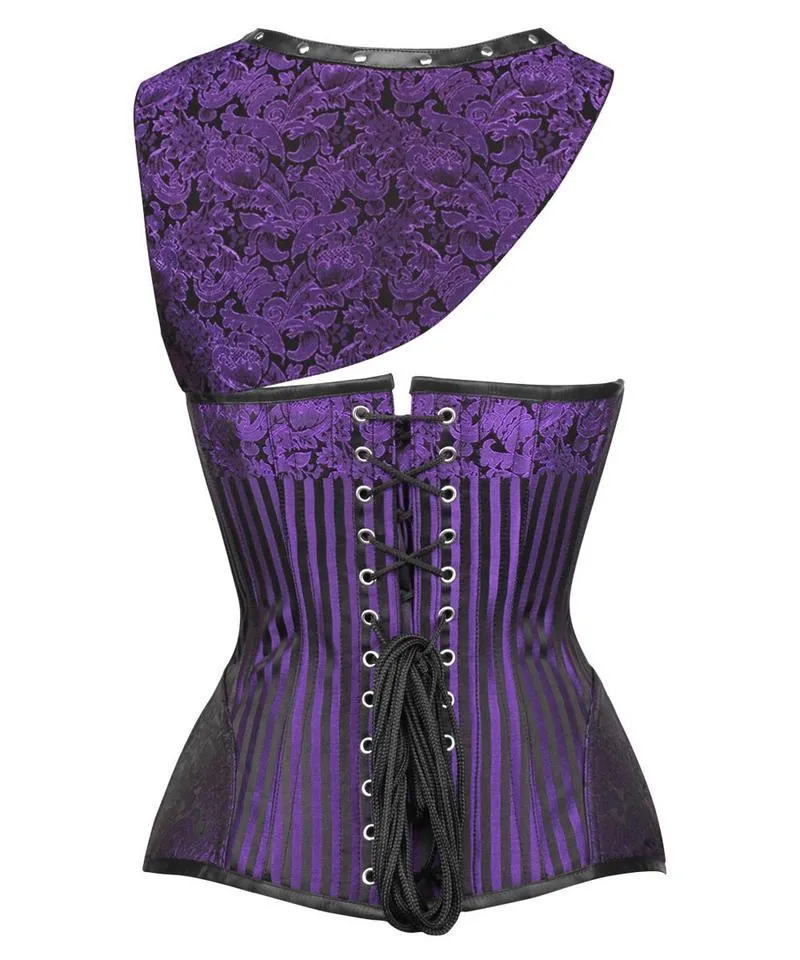 Alyona Purple Brocade Gothic Corset with Bolero