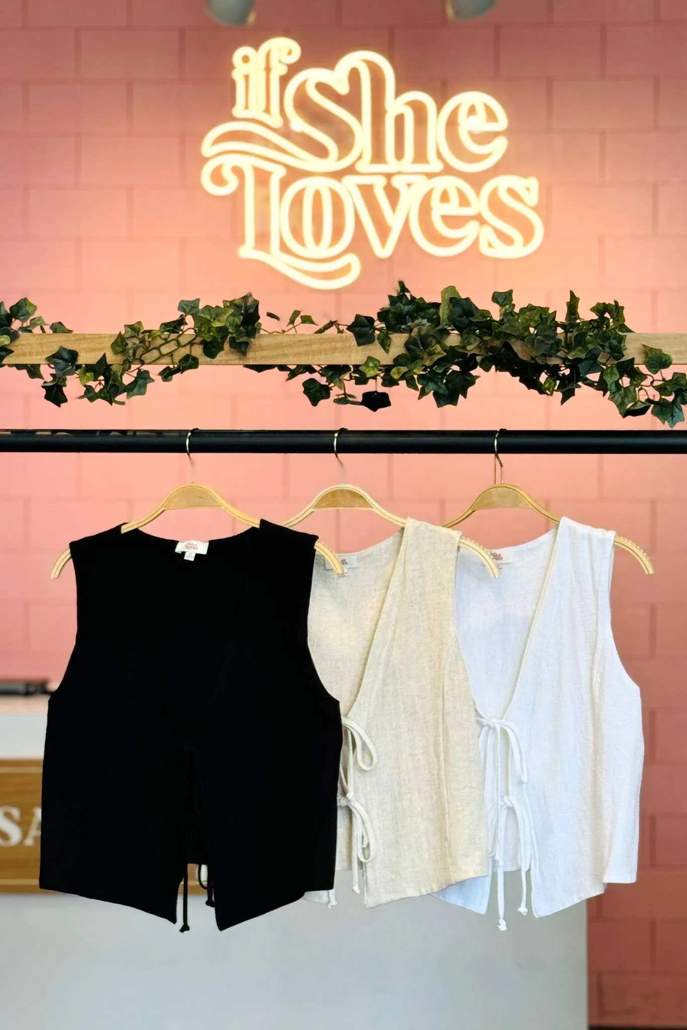 Amelia Linen Top - White