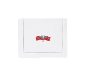 American Flag Cocktail Napkins, Set of Four