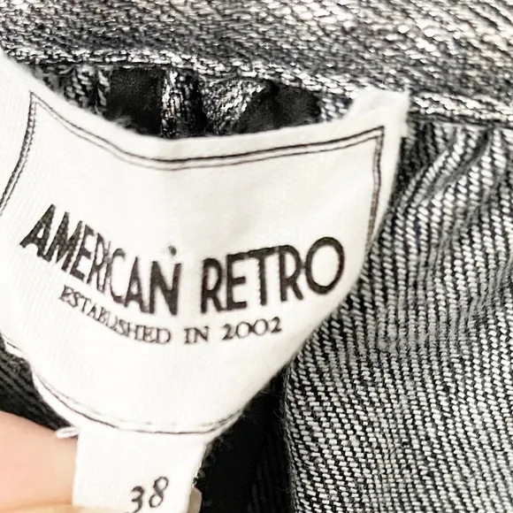 American Retro Silver Denim Debbie Skirt