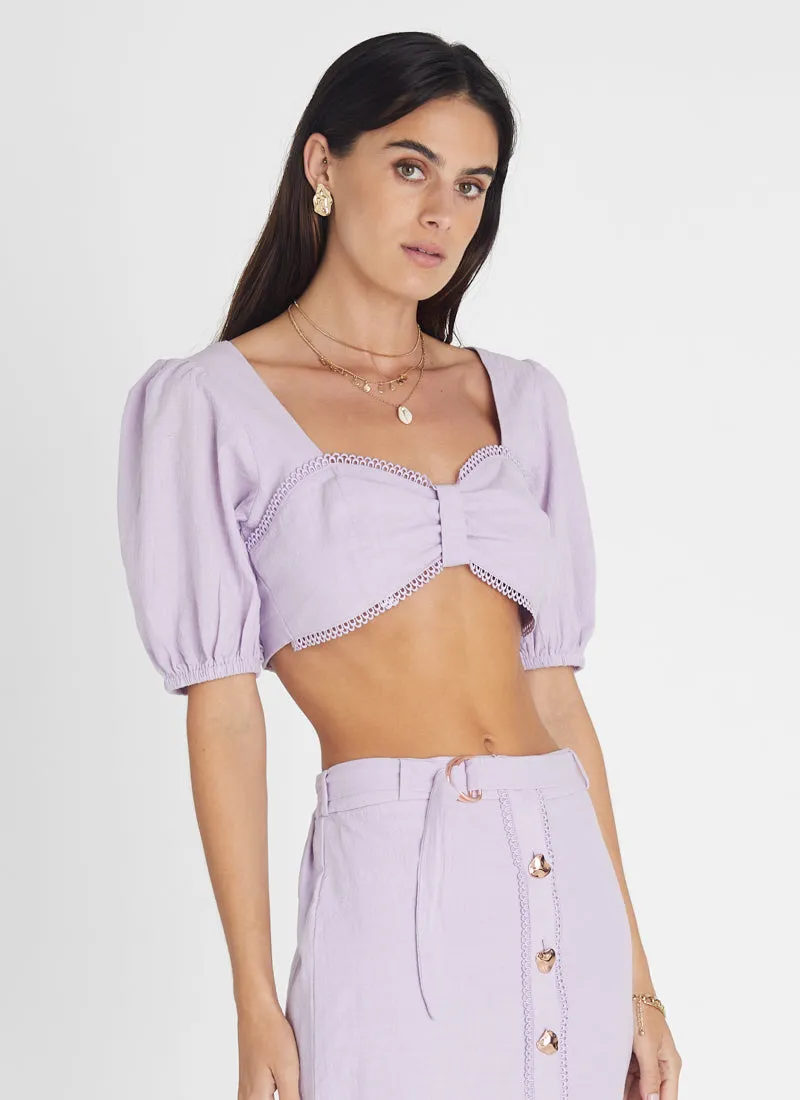 Amethyst Lace Crop