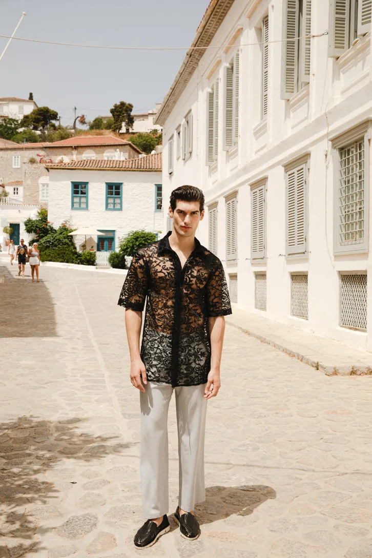 Anora Shirt  Lace Black