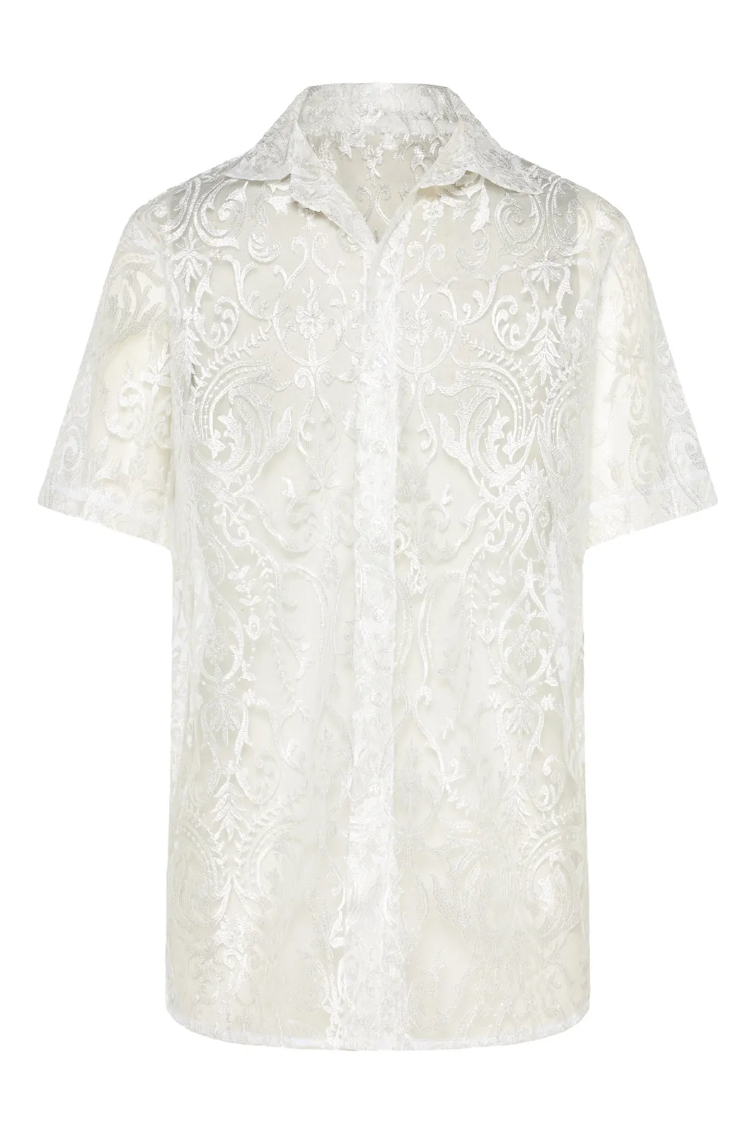 Anora Shirt  Lace White