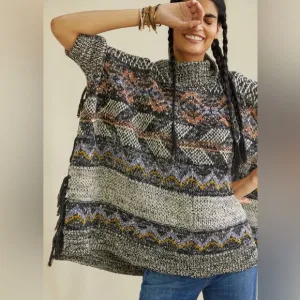 Anthropologie Pilcro Magda Knit Sweater Poncho