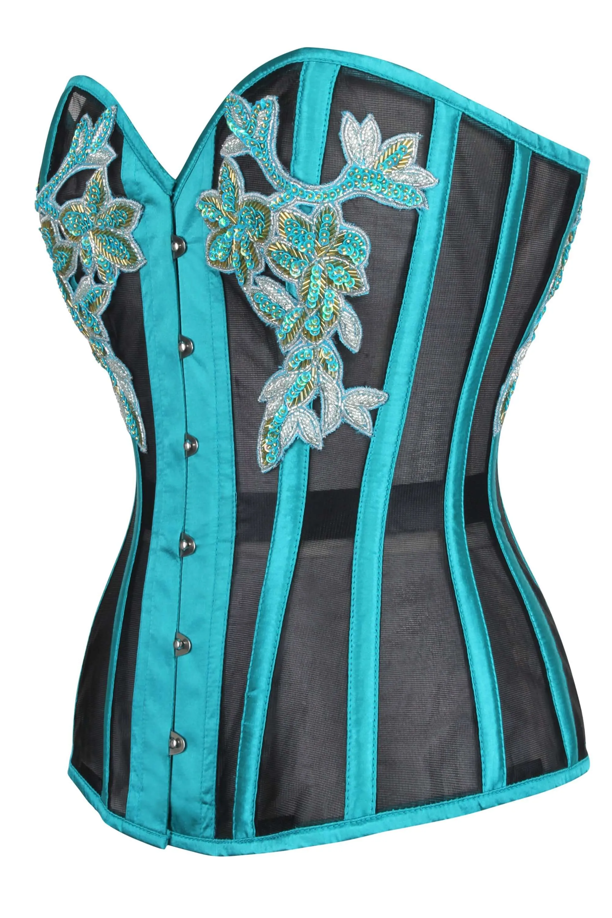 Aqua Overbust Mesh Corset
