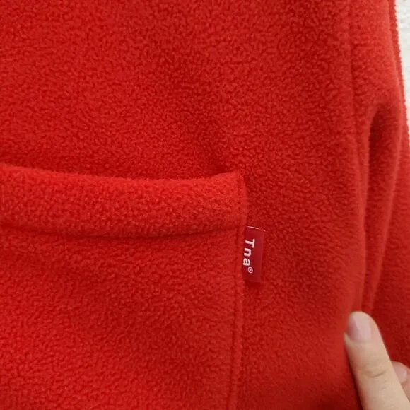 ARITZIA TNA Micro Fleece Polar Button Up Sweater Jacket Shacket